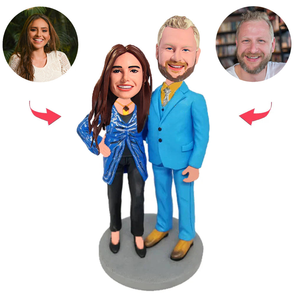 Cool Business Couple Custom Bobblehead