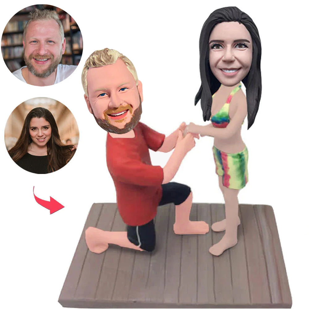 One Knee Proposal Custom Bobbleheads