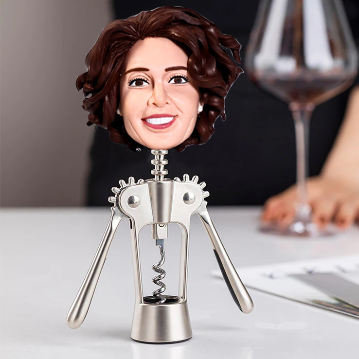 Custom Bobbleheads Wine Bottle Opener Face Funny Gifts