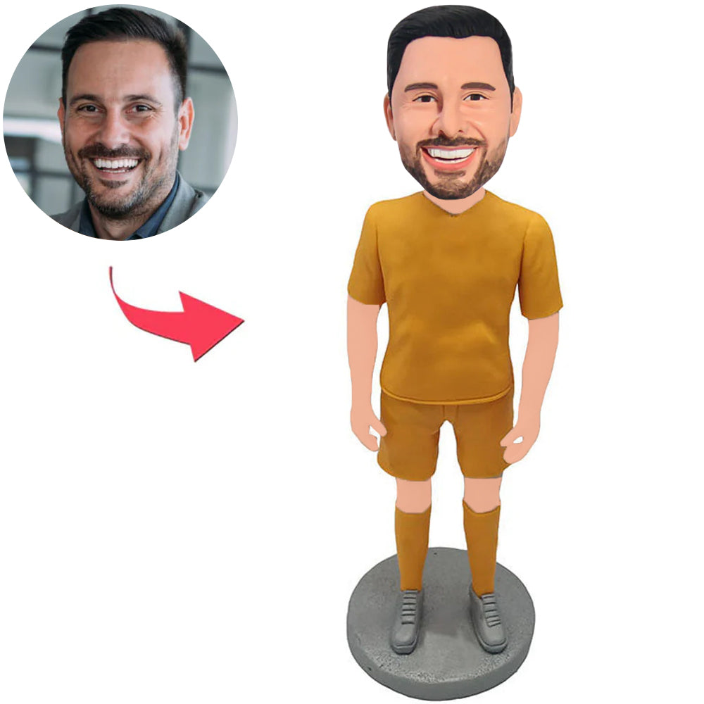 Custom Bobbleheads Yellow Suit Modern Man