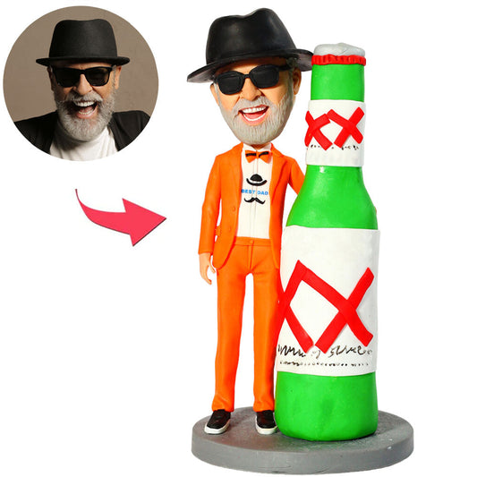 Best Dad And Beer Bottle Custom Bobbleheads