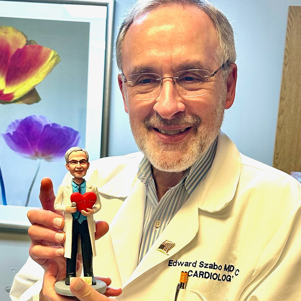 Doctor Holding Stethoscope Diagnosing And Needle Custom Bobbleheads