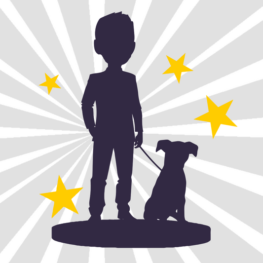 Fully Customizable 1 Person And Pet Custom Bobblehead