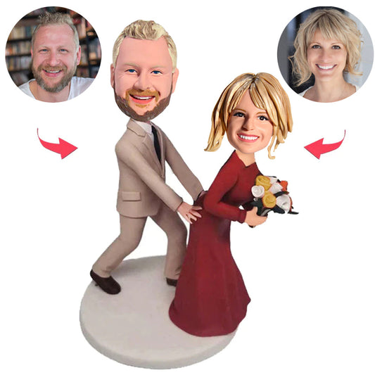 Touch Butt Couple Custom Bobblehead