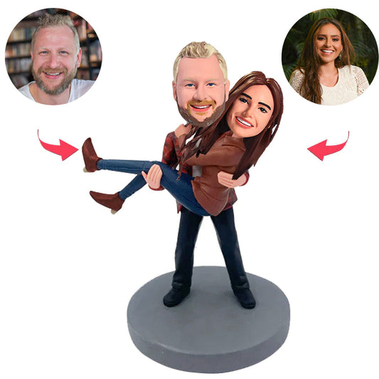 Princess Hug Couple Custom Bobblehead