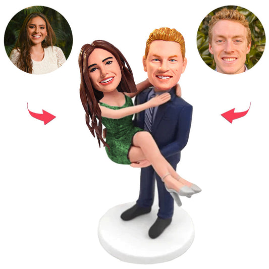 Man Hugging Wife Custom Bobblehead