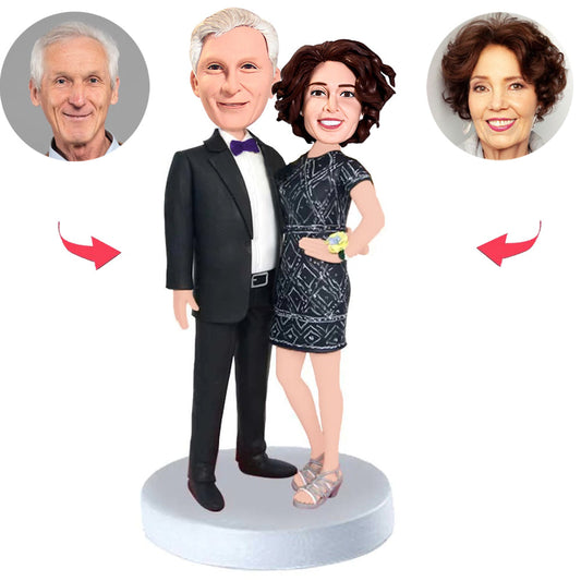 Formal Business Couple Custom Bobblehead