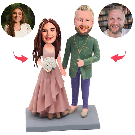 Wedding Dress Couple Custom Bobblehead