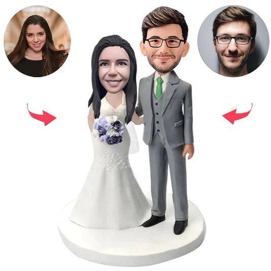 Wedding Happy Couple Custom Bobblehead
