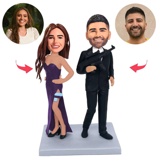 Shootout Couple Custom Bobblehead