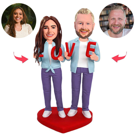 LOVE Couple Custom Bobblehead