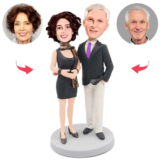 Business Old Couple Dress Formally Custom Bobbleheads