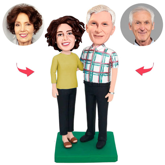 Dress Formally Old Couple Custom Bobbleheads