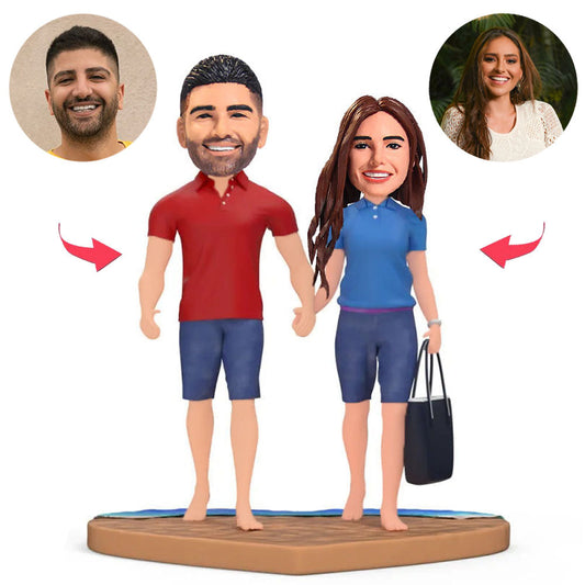 Couple on The Beach Custom Bobblehead