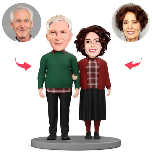 Slightly Plump Couple Custom Bobblehead