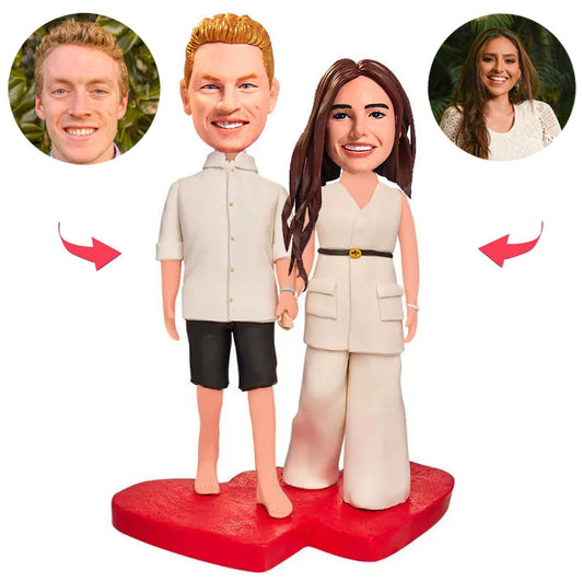 Hand in Hand Couple Custom Bobblehead
