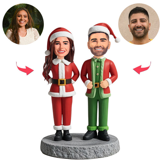 Christmas Gifts Happy Christmas Couple Custom Bobbleheads