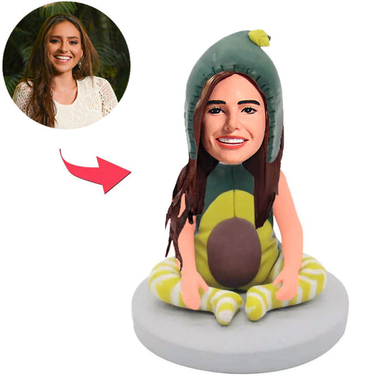 Funny Female in Baby Onesie Custom Bobbleheads