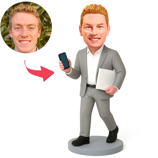 Businessman with Phone Custom Bobbleheads