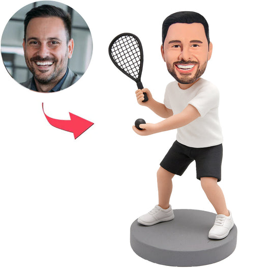 Squash Enthusiast Custom Bobbleheads