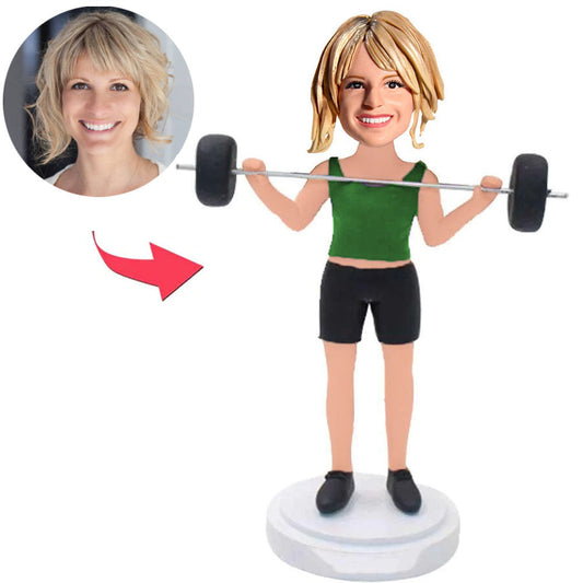 Weightlifter Woman Custom Bobbleheads