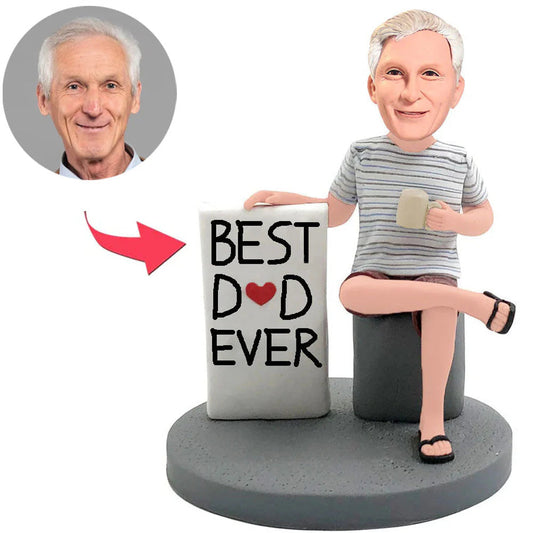 Casual Best Dad Ever Custom Bobbleheads