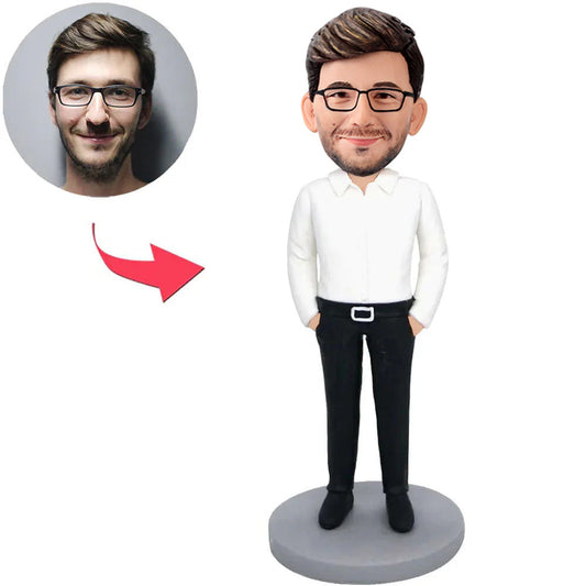Black Pants Business Man Custom Bobbleheads