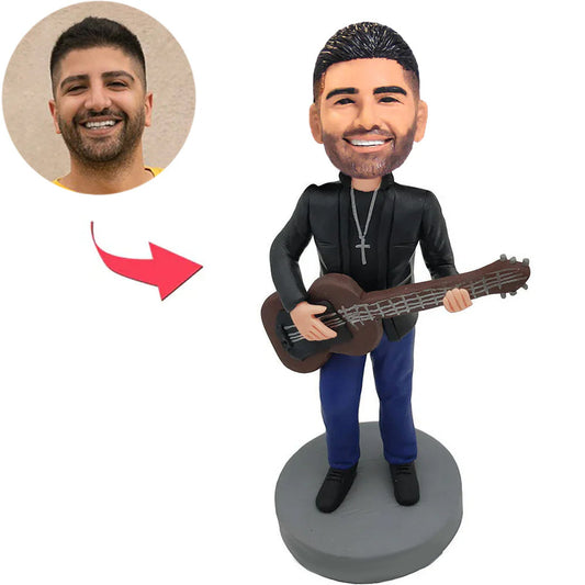 Custom Bobbleheads Man Play the Guitar