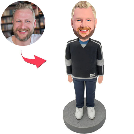 Custom Bobbleheads Cool Man in Sweater