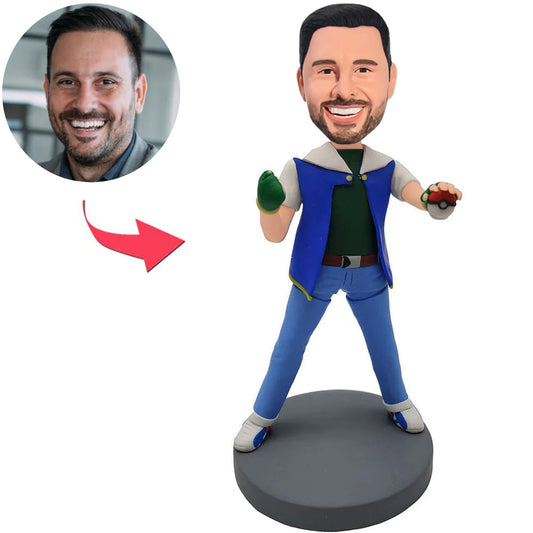 Custom Bobbleheads Happy Casual Man