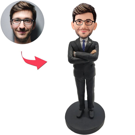 Custom Bobbleheads Man with Hands on Shoulders