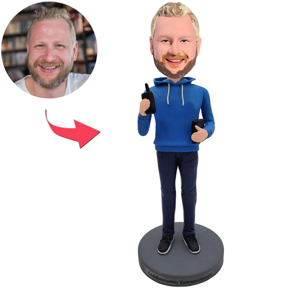 Custom Bobbleheads Man with Walkie-talkie