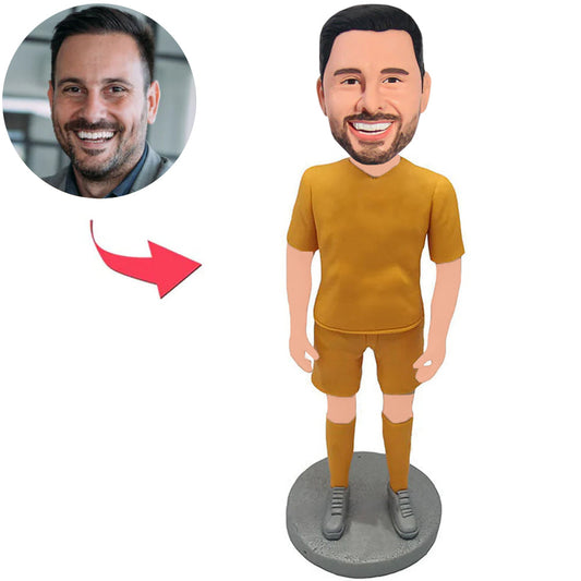 Custom Bobbleheads Yellow Suit Modern Man